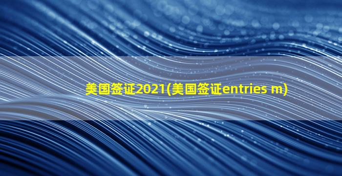 美国签证2021(美国签证entries m)